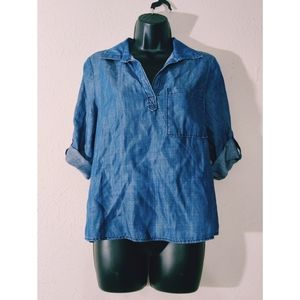 Skies are Blue XSP Blue Tunic top